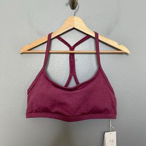 JOHNNY WAS CALME ease cross back sports bra in berry size L